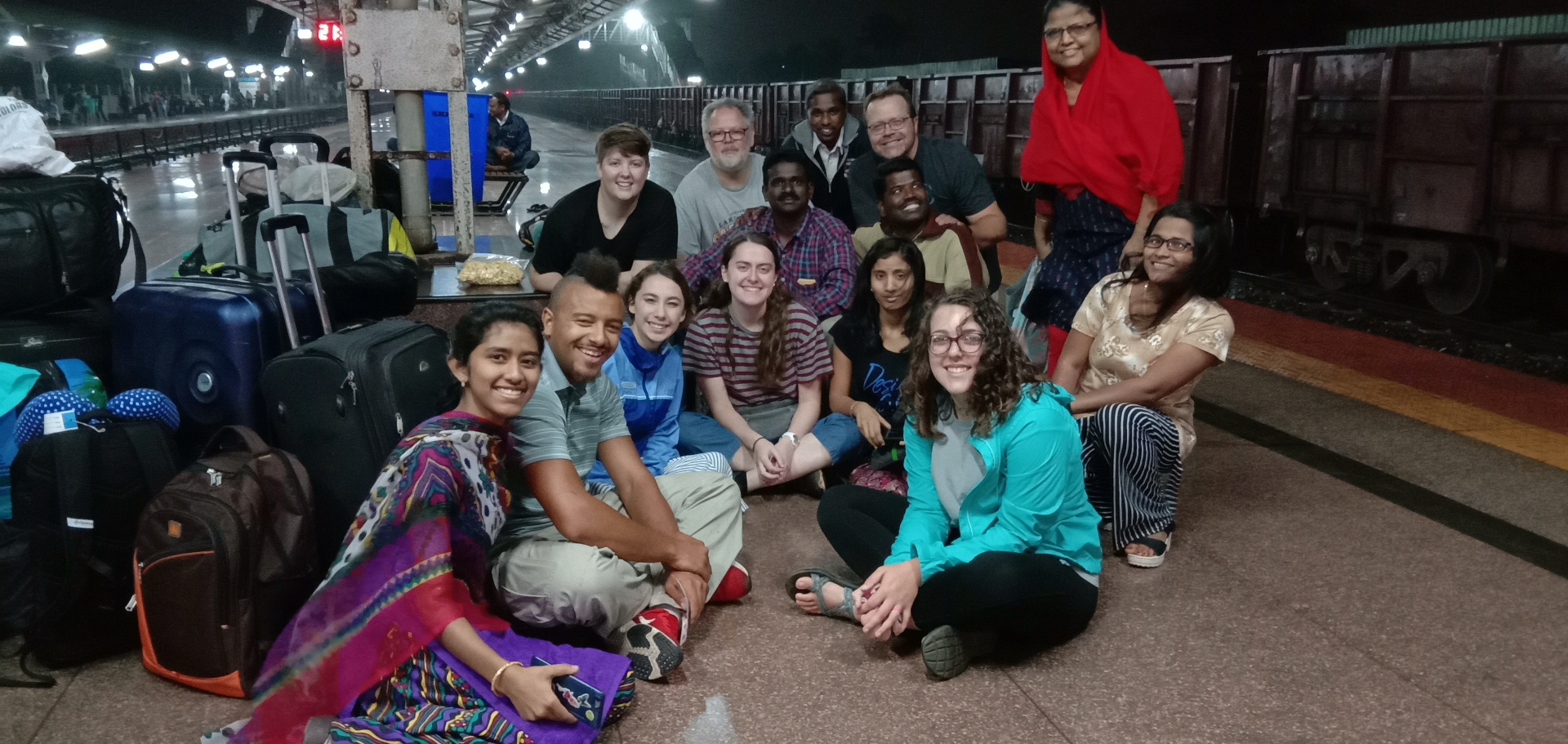 Delegates travelling together across India