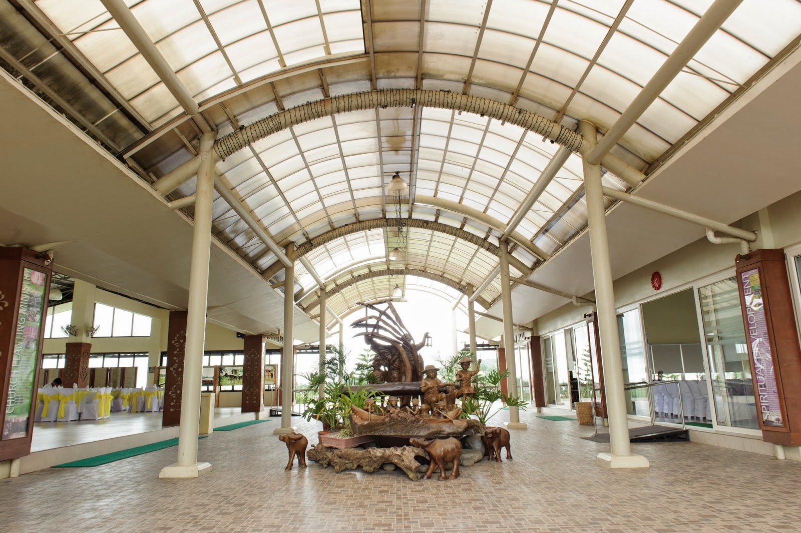 The atrium at CCT Tagaytay Retreat & Training Center